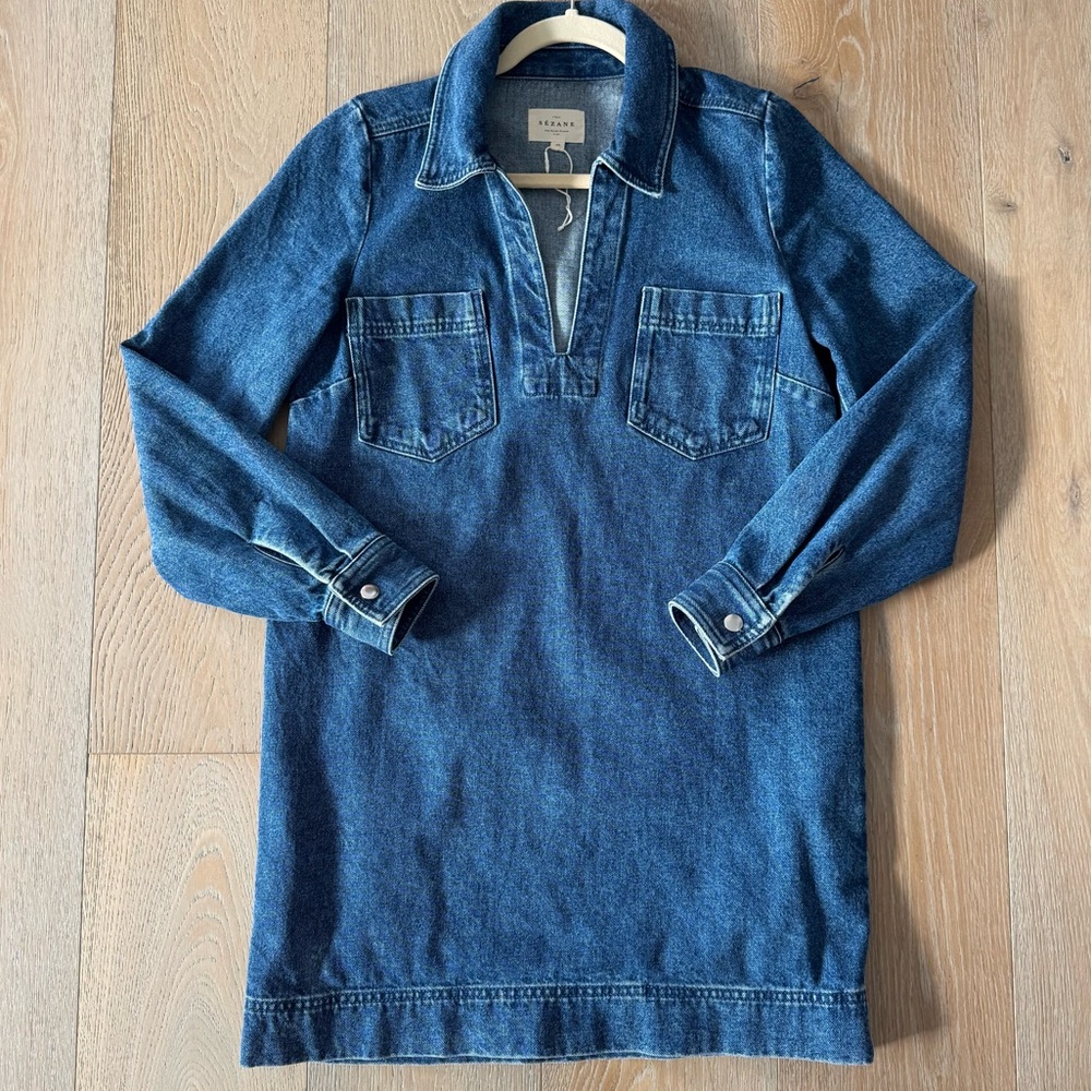 Sézane Neely Denim Dress